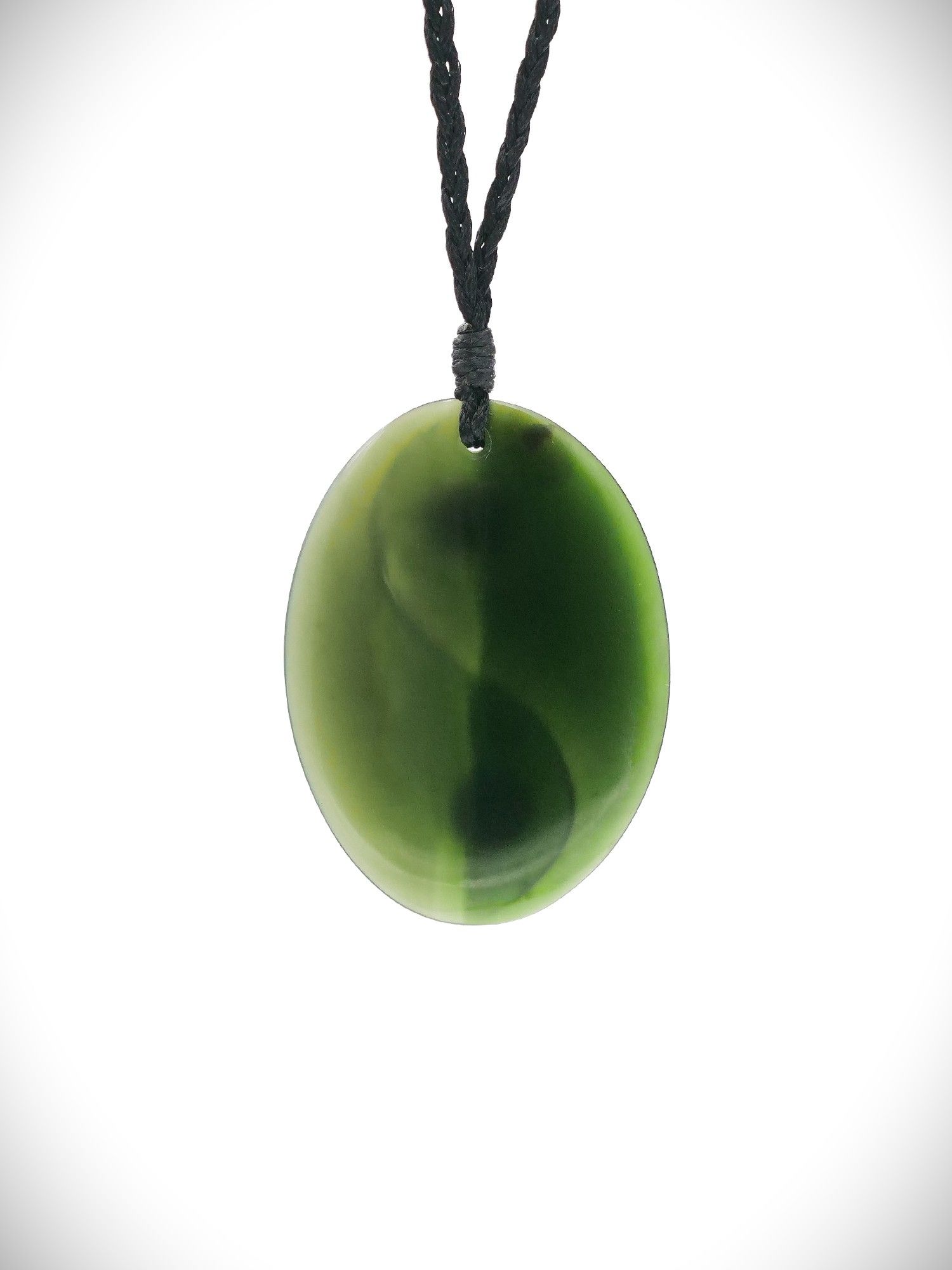 Moko Pounamu Contemporary Design NZ Genuine Kawakawa Greenstone - Oruamo