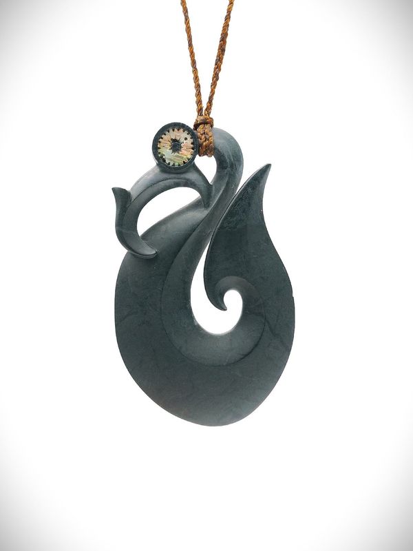 Moko Pounamu Manaia NZ Genuine Pakohe (Argillite) - Remuera