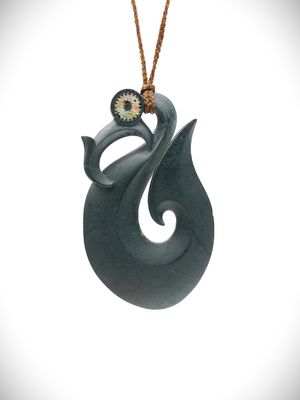 Moko Pounamu Manaia NZ Genuine Pakohe (Argillite) - Remuera