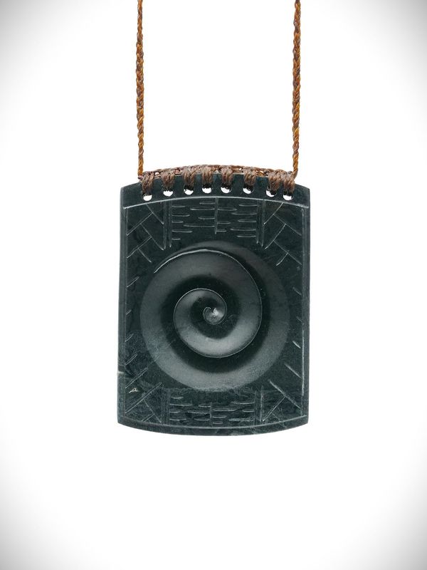 Moko Pounamu Traditional Whale Mouth NZ Genuine Pakohe (Argillite) - Waikaraka