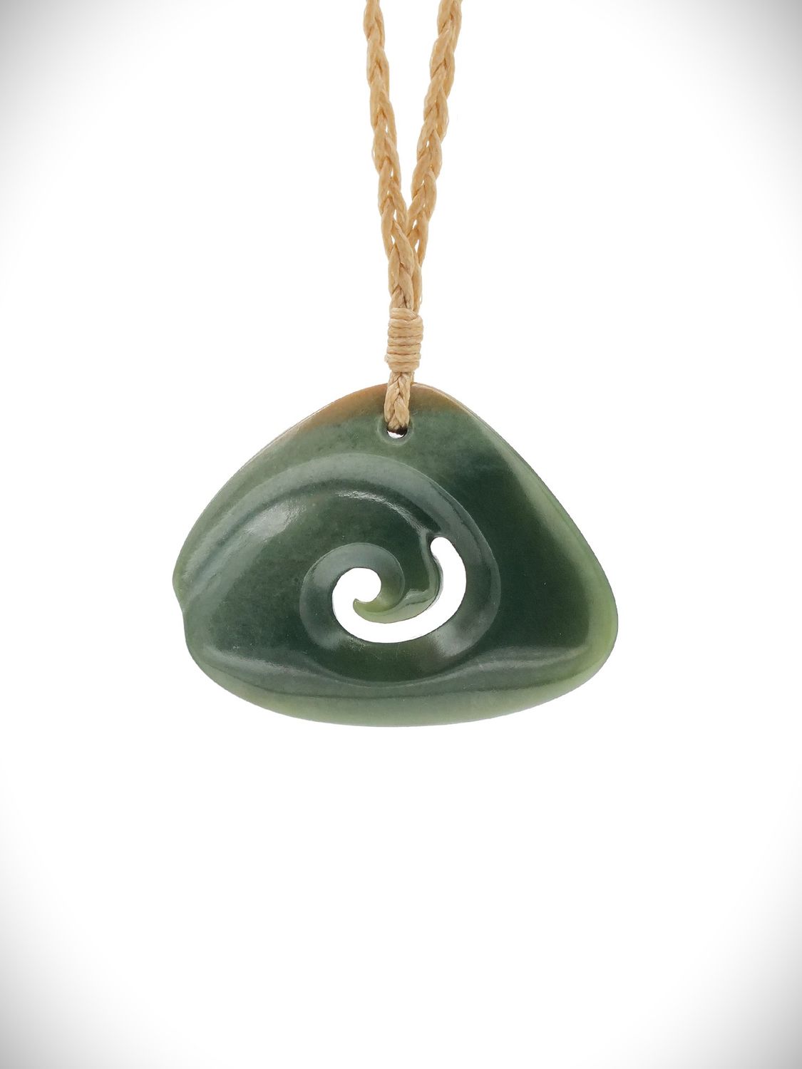 Moko Pounamu Koru Genuine NZ Inanga Greenstone - Parawai Moko Pounamu Koru Genuine NZ Inanga Greenstone - Parawai