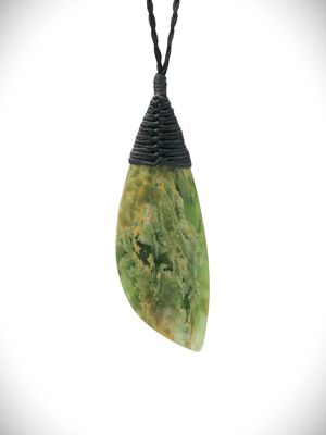 Moko Pounamu Roimata (Teardrop) NZ Genuine Kahurangi Flower Greenstone - Kapara Te Hau