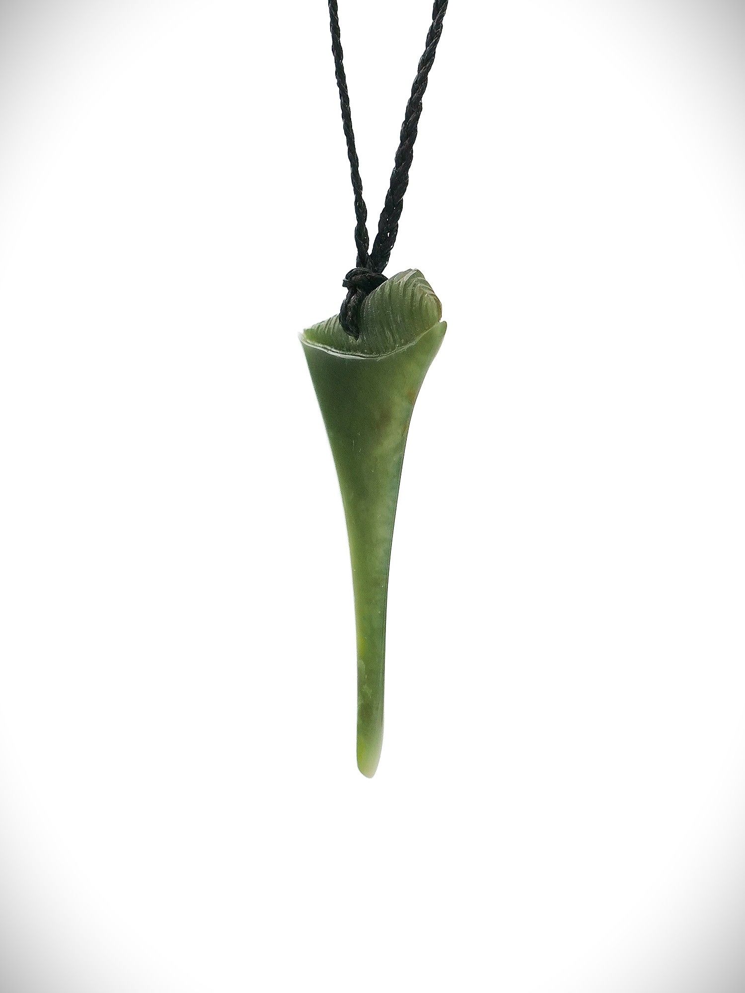 Moko Pounamu Mako Mau (Shark Tooth) Genuine NZ Kahurangi Pounamu Greenstone - Whenuapai