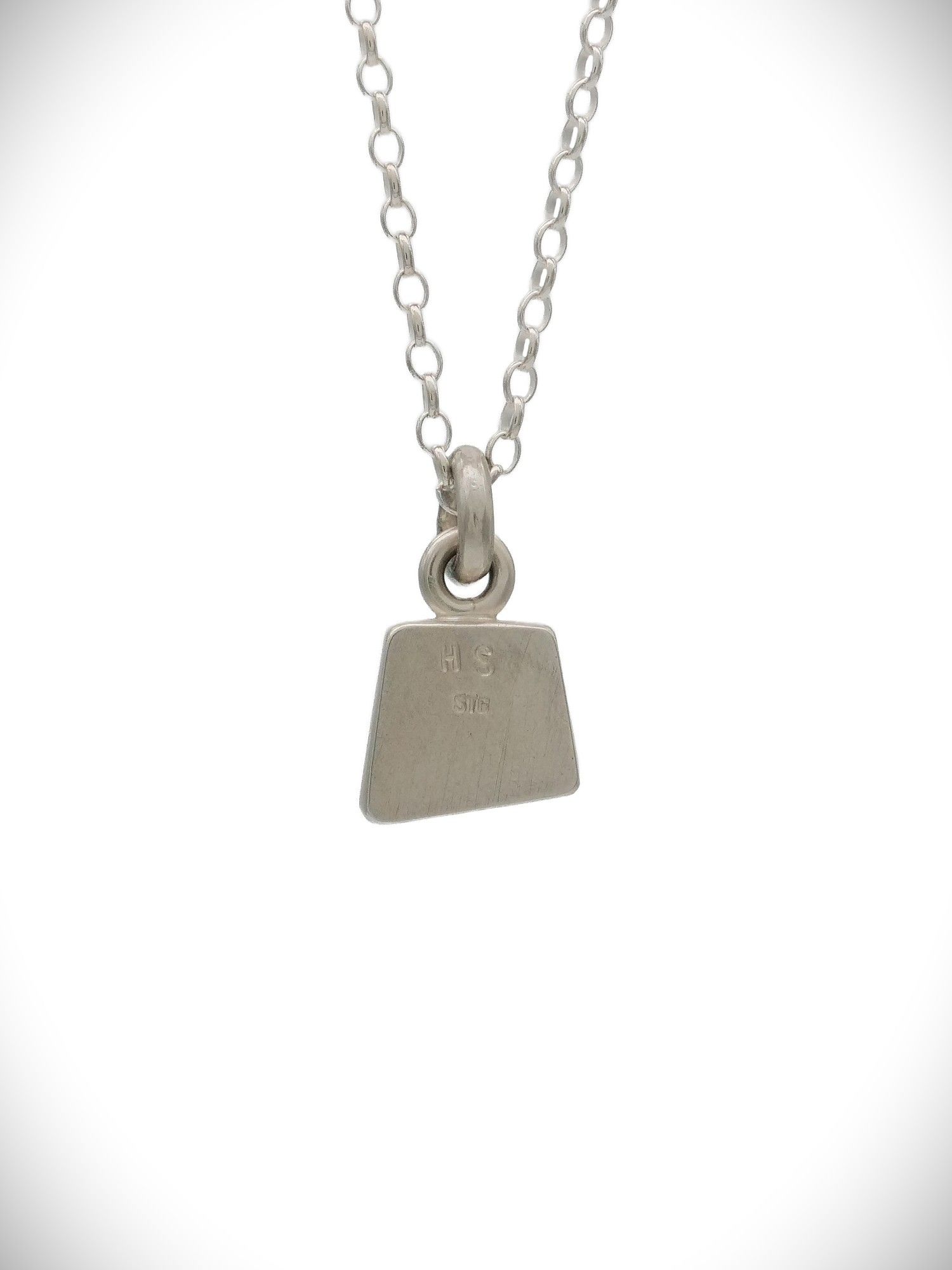 Moko Pounamu Genuine NZ Kawakawa Greenstone & Sterling Silver Faceted Geometric Pendant - Tariki