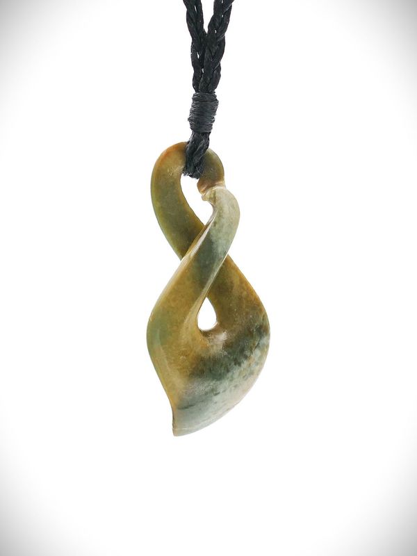 Moko Pounamu Pikorua (Twist) Genuine NZ Raukaraka Greenstone - Mairangi