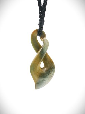 Moko Pounamu Pikorua (Twist) Genuine NZ Raukaraka Greenstone - Mairangi