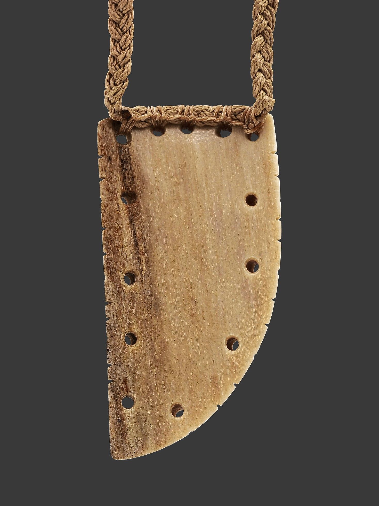 Moko Pounamu, Rei Niho Genuine Whale Bone Carving - Wharepapa