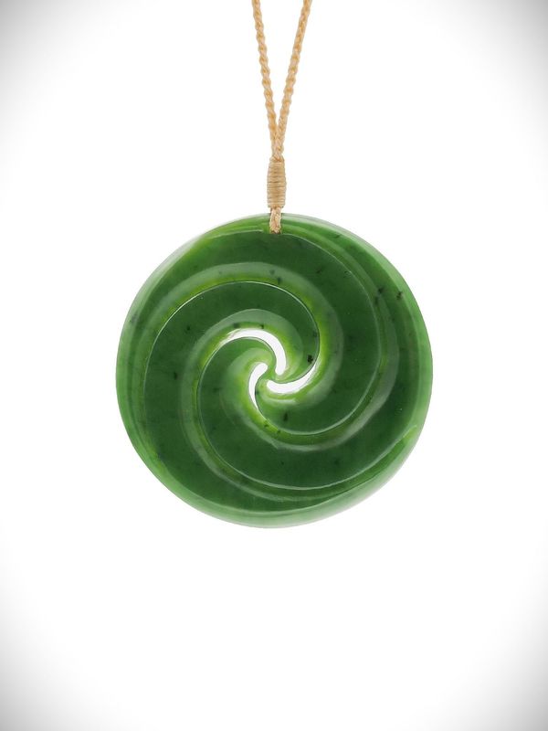 Moko Pounamu Triple Koru Genuine NZ Kahurangi Greenstone - Mokoroa Moko Pounamu Triple Koru Genuine NZ Kahurangi Greenstone - Mokoroa