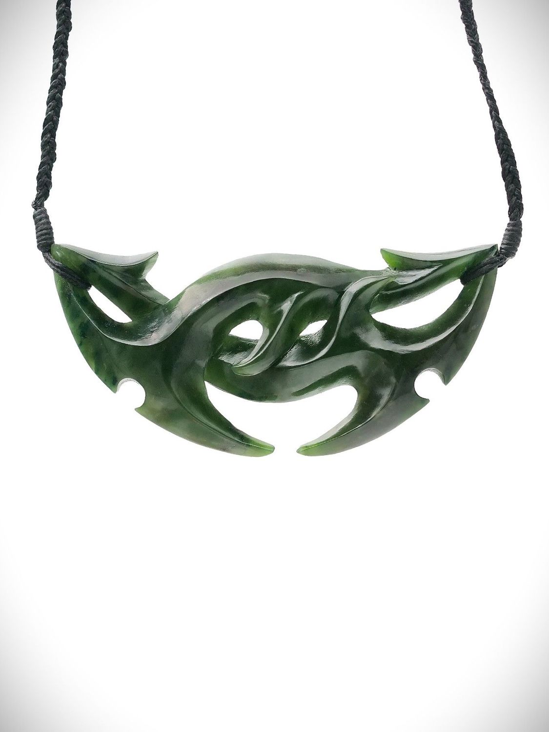 Moko Pounamu Kouma (Breastplate) Genuine NZ Kawakawa Greenstone - Waiake Moko Pounamu Kouma (Breastplate) Genuine NZ Kawakawa Greenstone - Waiake