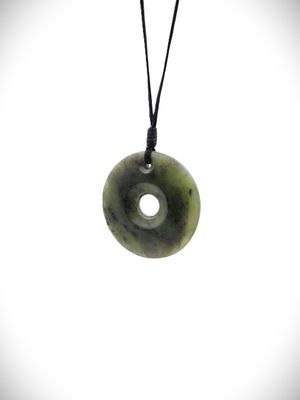 Moko Pounamu Porohita (Disc) Genuine NZ Hapopo Greenstone - Aukati Moko Pounamu Porohita (Disc) Genuine NZ Hapopo Greenstone - Aukati