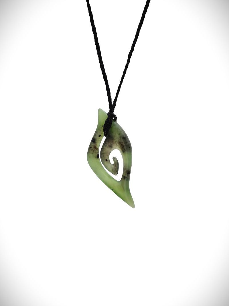 Moko Pounamu Contemporary Pendant Design NZ Genuine Hapopo Greenstone - Whangaparoa Moko Pounamu Contemporary Pendant Design NZ Genuine Hapopo Greenstone - Whangaparoa