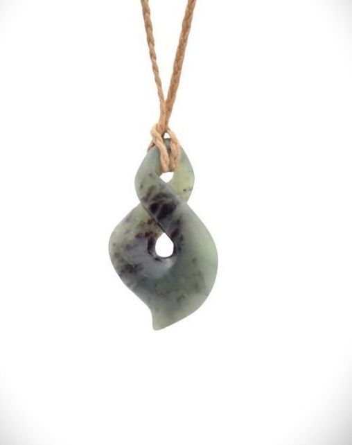 Moko Pounamu Single Pikorua (Twist) NZ Genuine Hapopo Greenstone - Whata