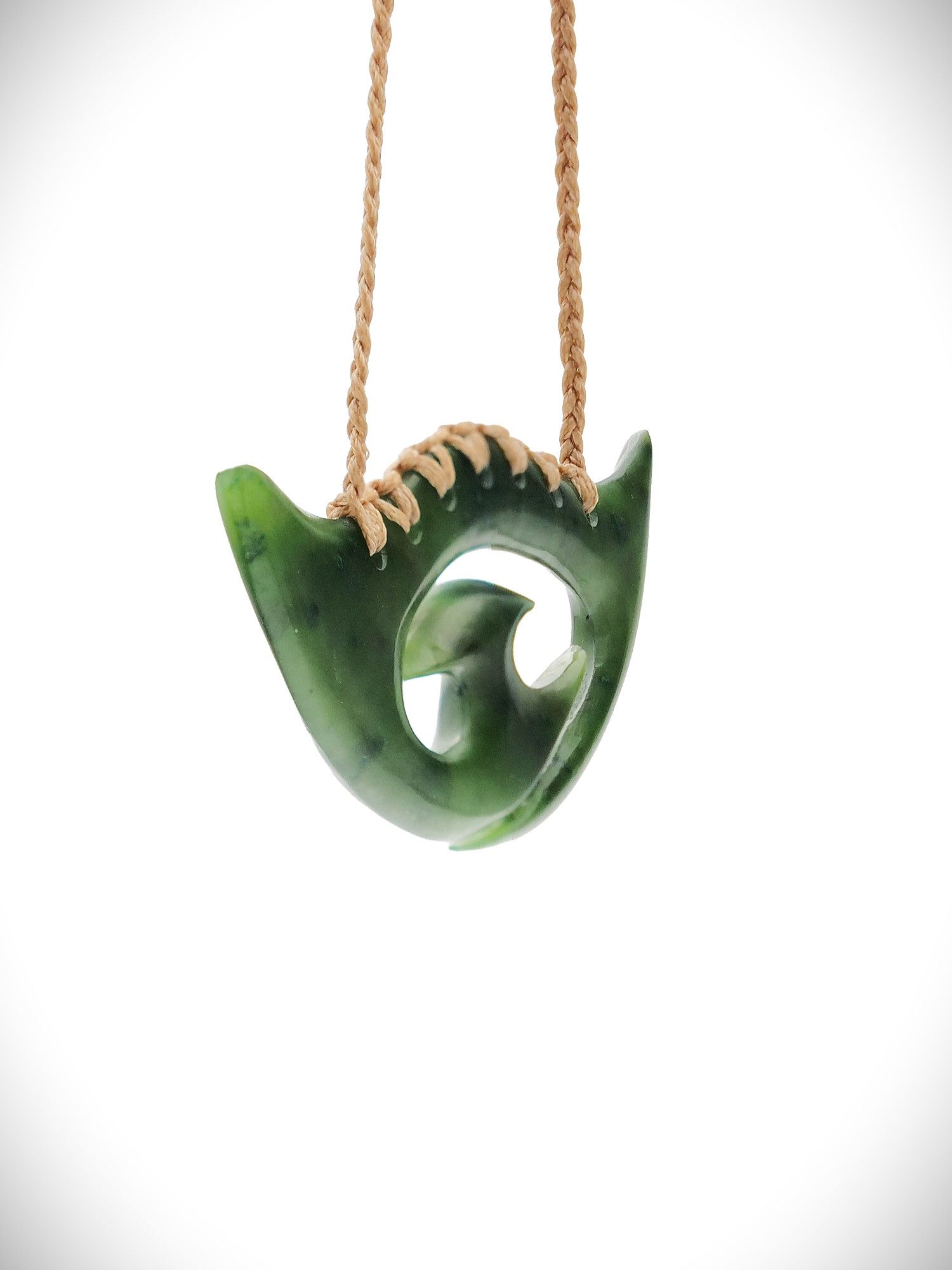 Moko Pounamu Kouma (Breastplate) Genuine NZ Kawakawa Greenstone - Whangapararoa