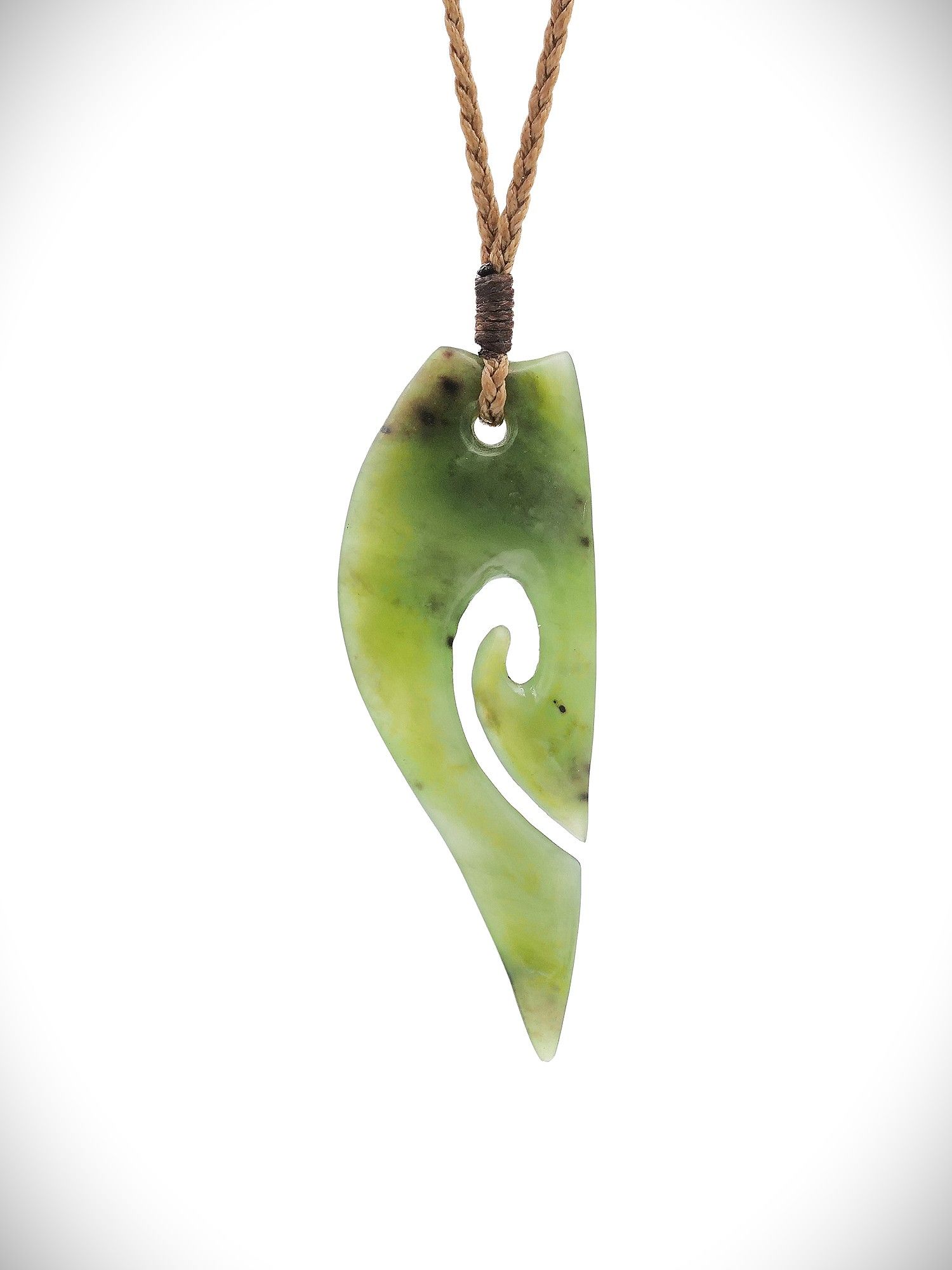 Moko Pounamu Contemporary Koru NZ Genuine Totoweka Greenstone - Ramahana