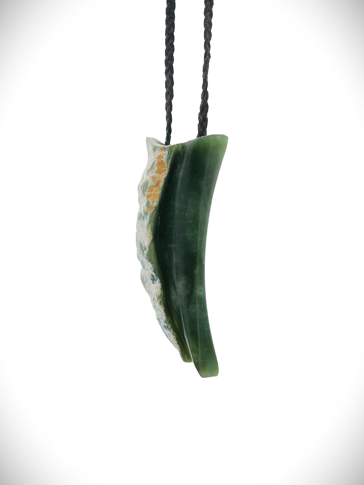 Moko Pounamu Rei Niho Genuine NZ Kawakawa Pounamu Greenstone - Kotanui