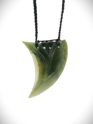 Moko Pounamu Rei Niho NZ Genuine Kawakawa Greenstone - Kekerengu Moko Pounamu Rei Niho NZ Genuine Kawakawa Greenstone - Kekerengu