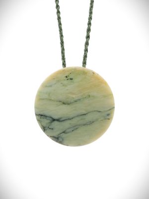 Moko Pounamu Porohita (Disc) NZ Genuine Nelson Te Tau Ihu Inanga Greenstone - Keirunga Moko Pounamu Porohita (Disc) NZ Genuine Nelson Te Tau Ihu Inanga Greenstone - Keirunga