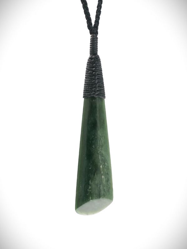 Moko Pounamu Toki NZ Genuine Kawakawa Greenstone - Karaka