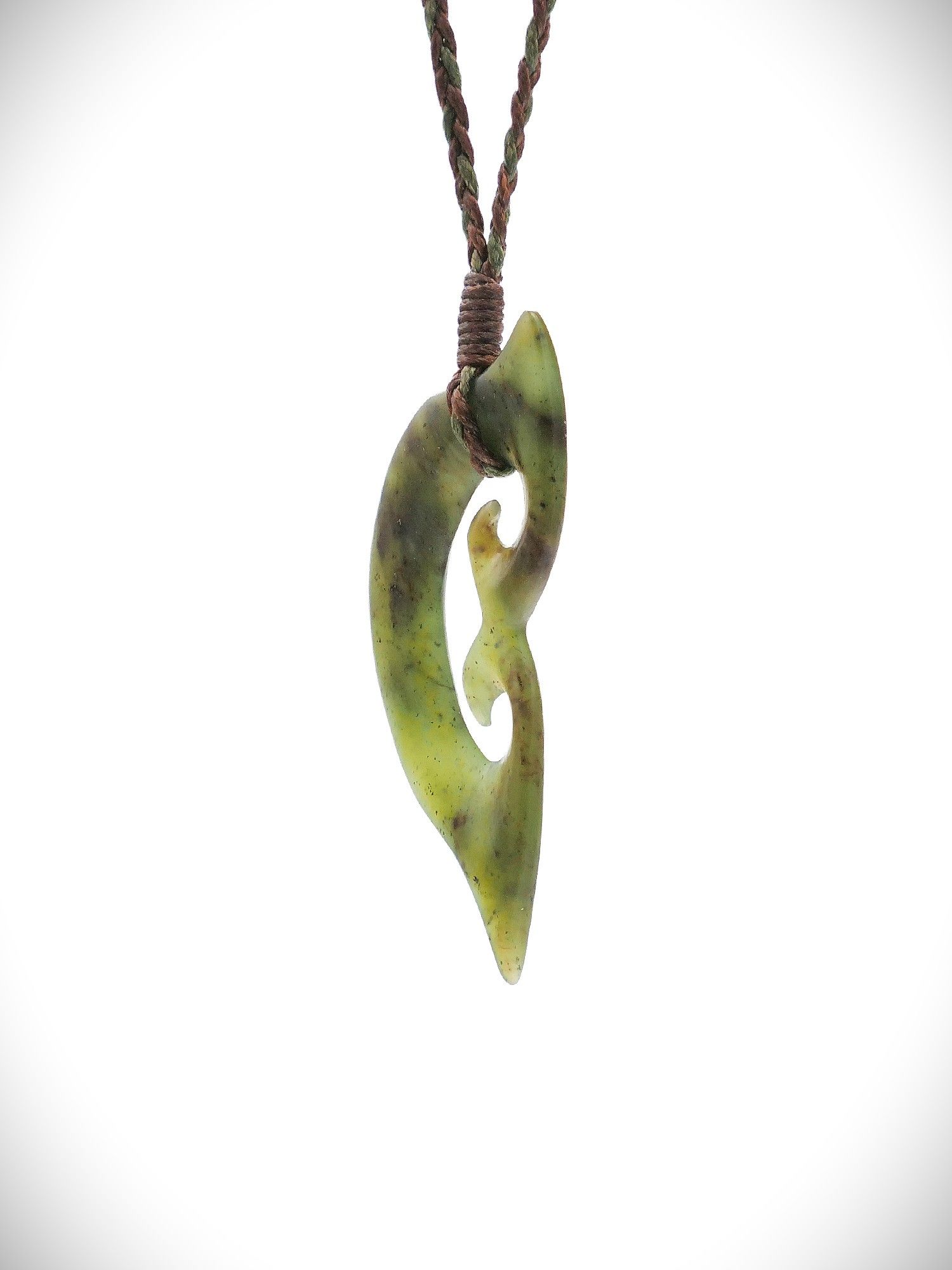 Moko Pounamu Contemporary Koru NZ Genuine Totoweka Greenstone - Mahurangi