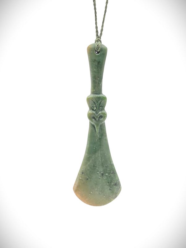 Moko Pounamu Hei Tiki NZ Genuine Kahotea Greenstone - Whakamaru Moko Pounamu Hei Tiki NZ Genuine Kahotea Greenstone - Whakamaru