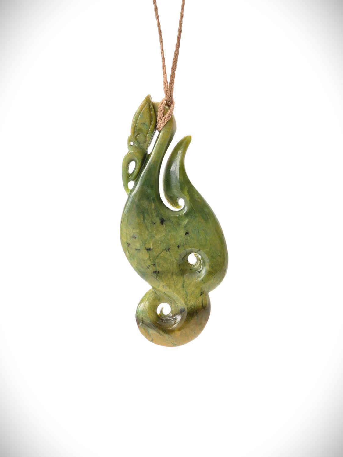 Moko Pounamu Manaia NZ Genuine Raukaraka Greenstone - Manutaki