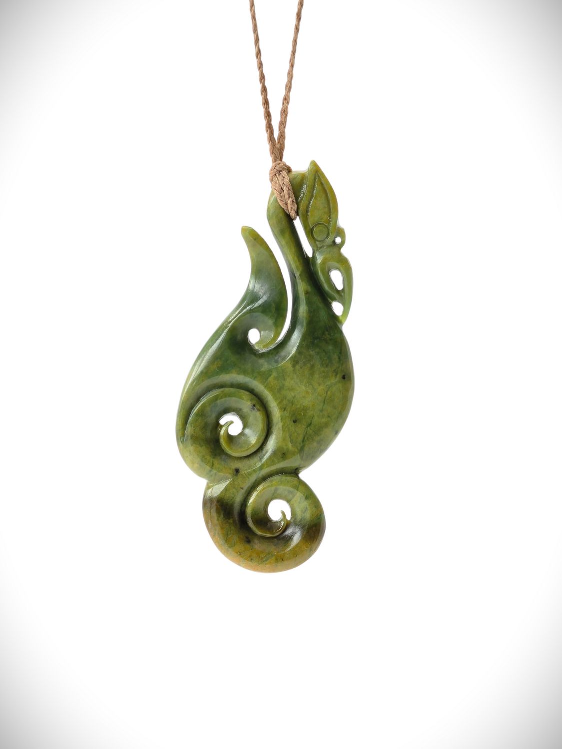 Moko Pounamu Manaia NZ Genuine Raukaraka Greenstone - Manutaki