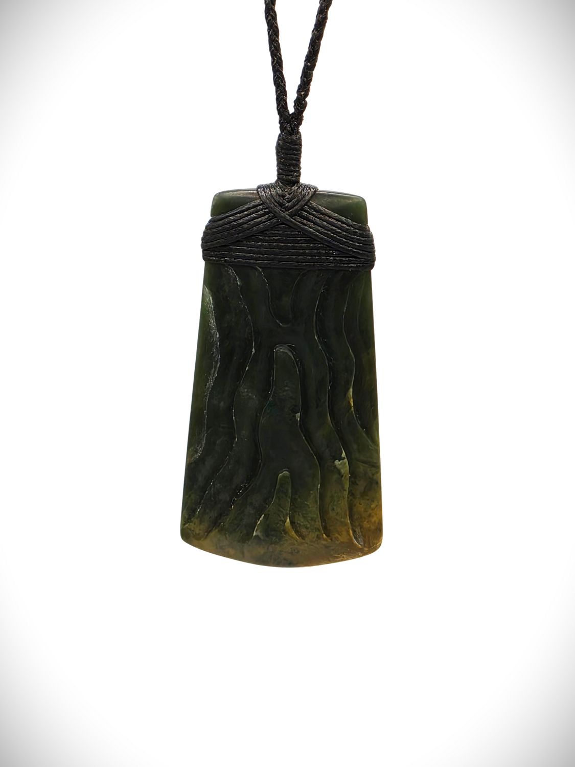 Moko Pounamu Toki Genuine NZ Kawakawa Greenstone - Iwikau
