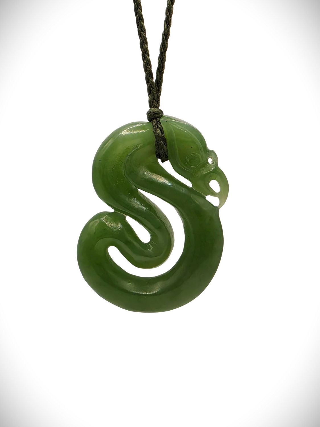 Moko Pounamu Manaia NZ Genuine Inanga Greenstone - Hone Moko Pounamu Manaia NZ Genuine Inanga Greenstone - Hone