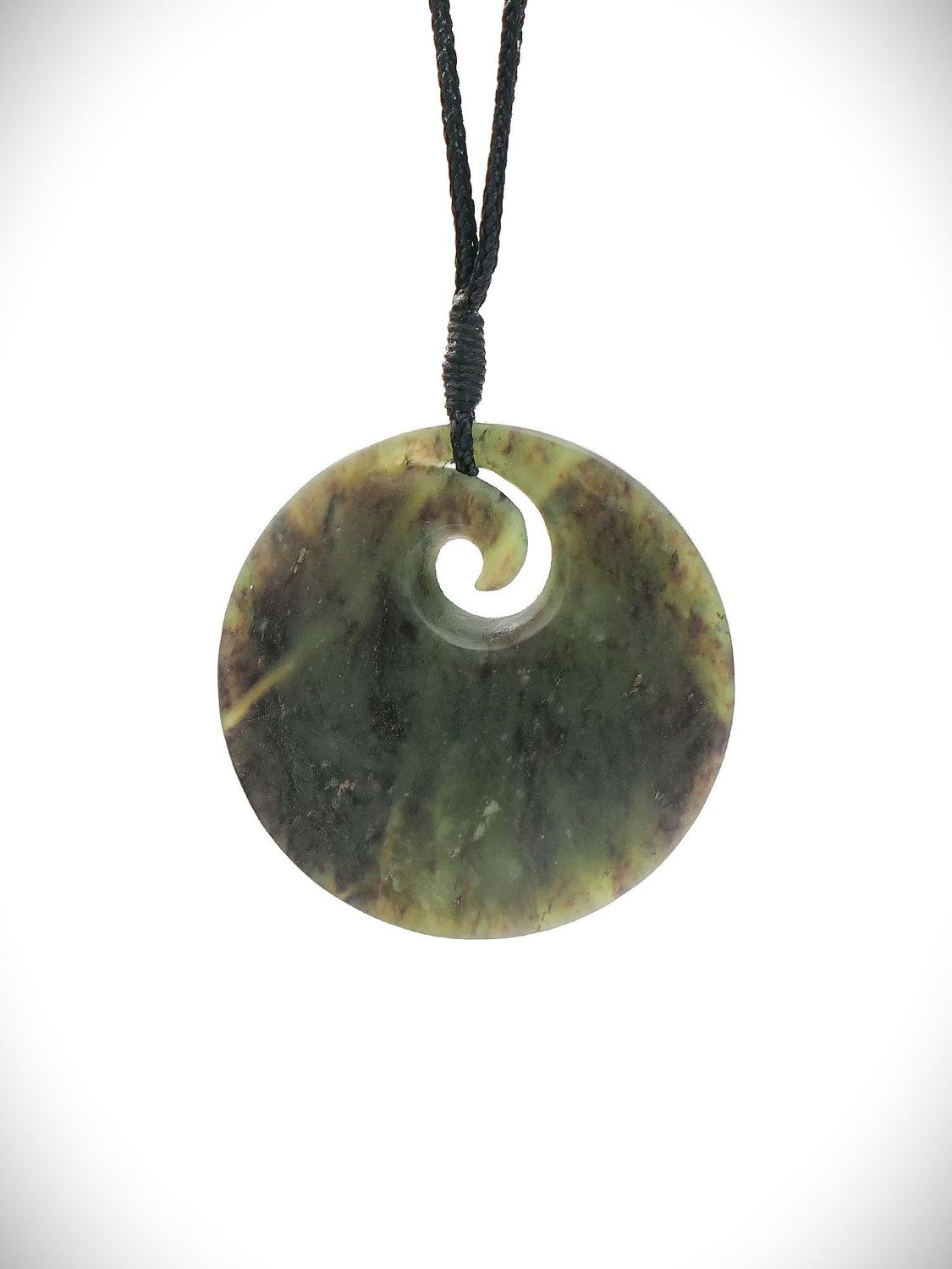 Moko Pounamu Koru NZ Genuine Hapopo Greenstone - Kakahu