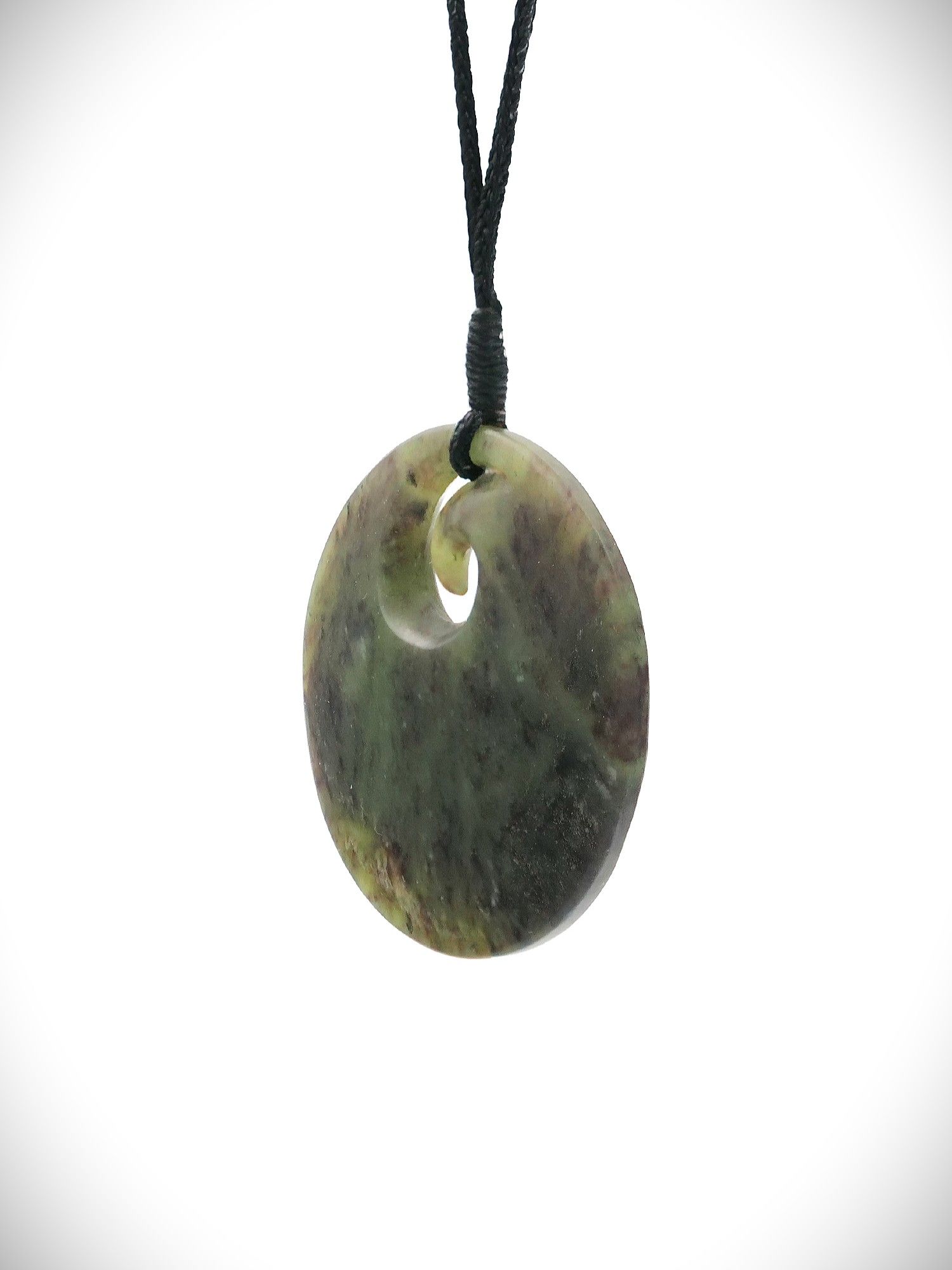 Moko Pounamu Koru NZ Genuine Hapopo Greenstone - Kakahu