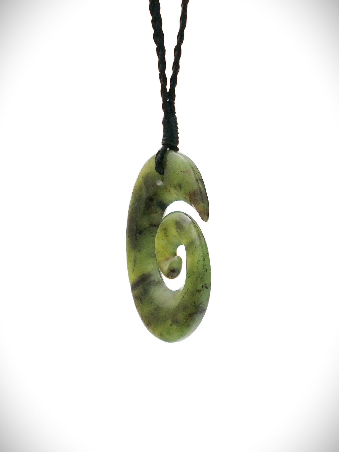 Moko Pounamu Koru NZ Genuine Totoweka Greenstone - Pahi