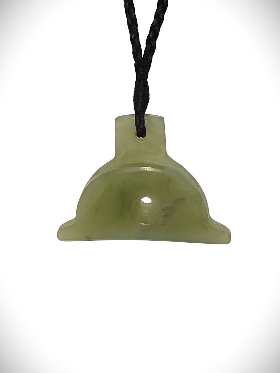 Moko Pounamu Shepherds Whistle NZ Genuine Inanga Greenstone - Mahoe