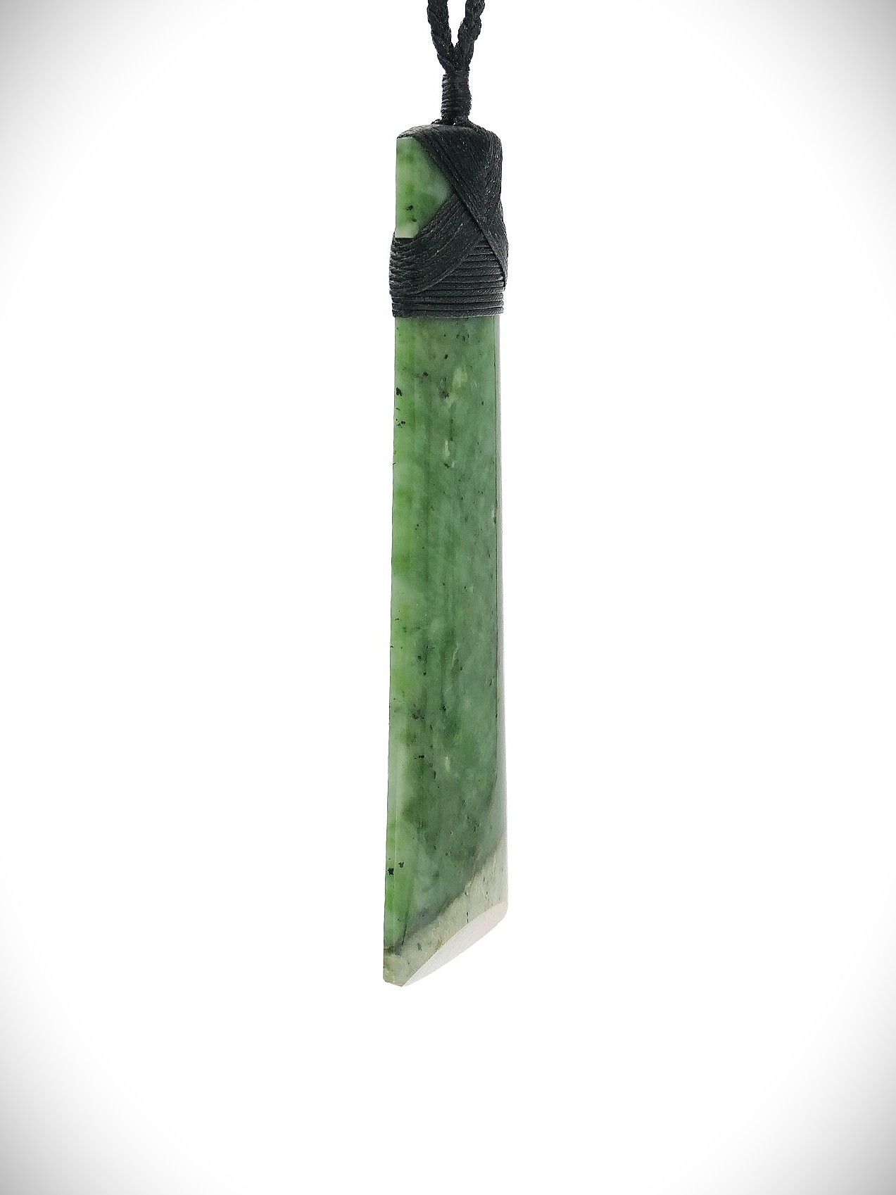 Moko Pounamu Toki Genuine NZ Kahotea Flower Greenstone - Whangarei