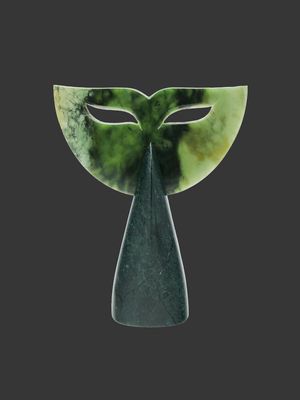 Moko Pounamu Koruru Genuine NZ Kawakawa Pounamu & Serpentinite - Kawau