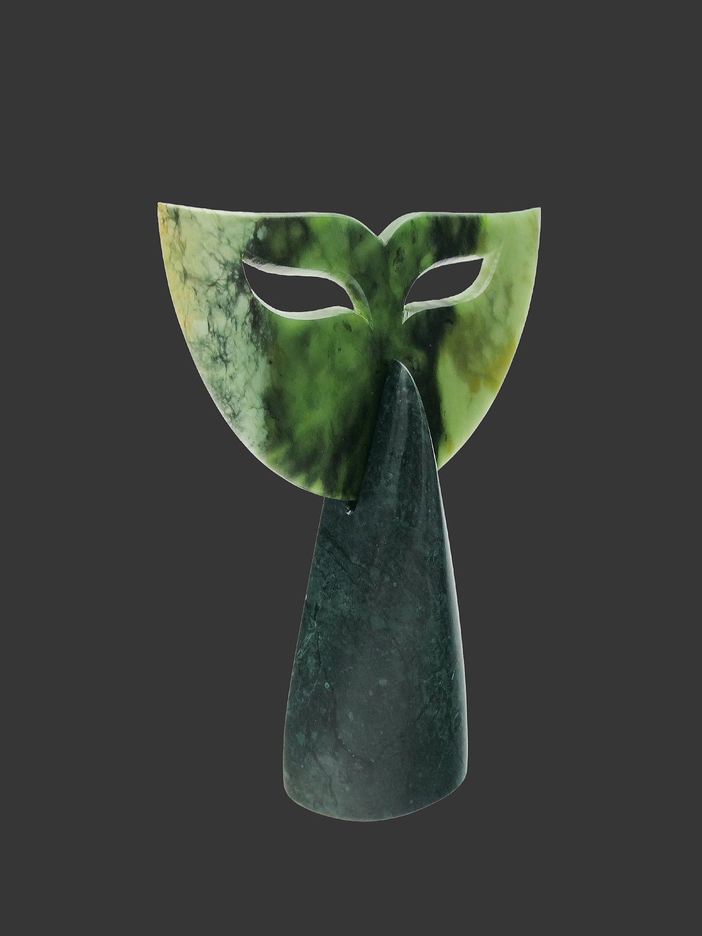 Moko Pounamu Koruru Genuine NZ Kawakawa Pounamu & Serpentinite - Kawau