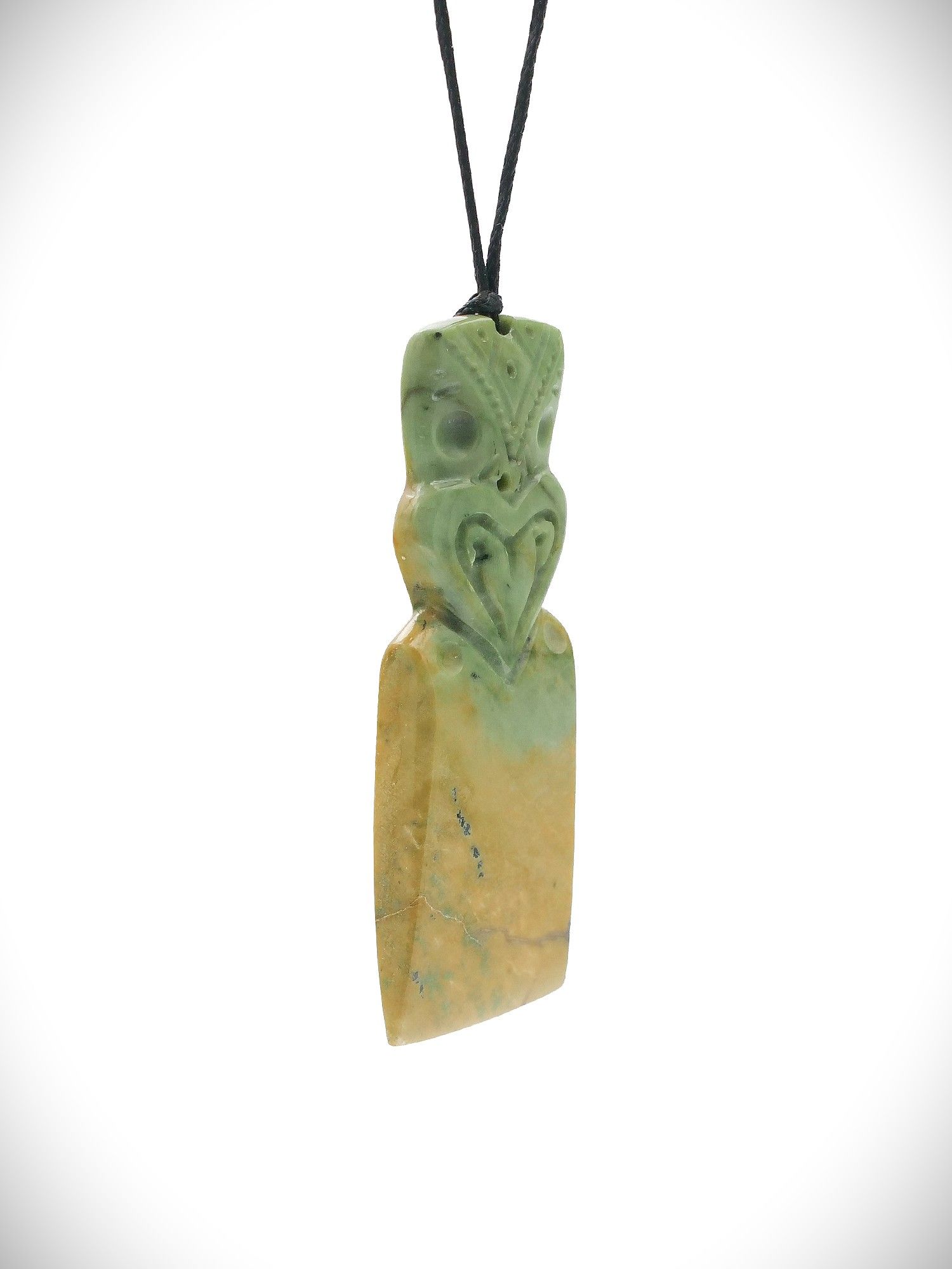 Moko Pounamu Toki Genuine NZ Inanga Flower Greenstone - Ohorere