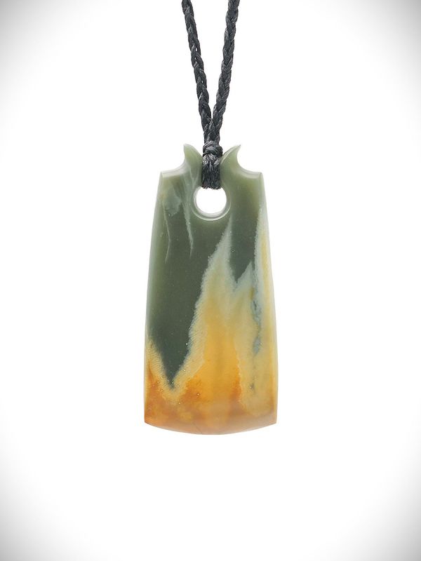 Moko Pounamu Toki Genuine NZ Inanga Flower Greenstone - Korihi Moko Pounamu Toki Genuine NZ Inanga Flower Greenstone - Korihi