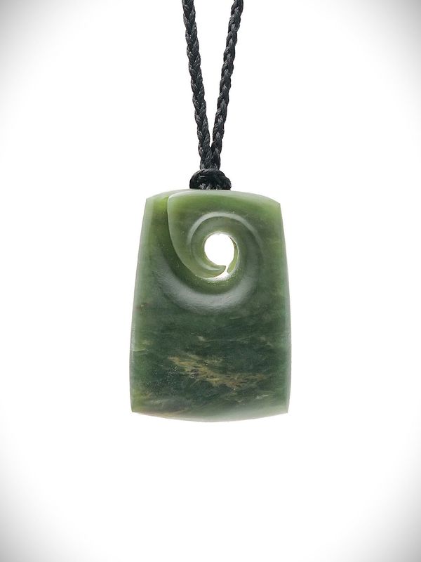 Moko Pounamu Toki with Koru NZ Genuine Kawakawa Greenstone - Mauriora Moko Pounamu Toki with Koru NZ Genuine Kawakawa Greenstone - Mauriora