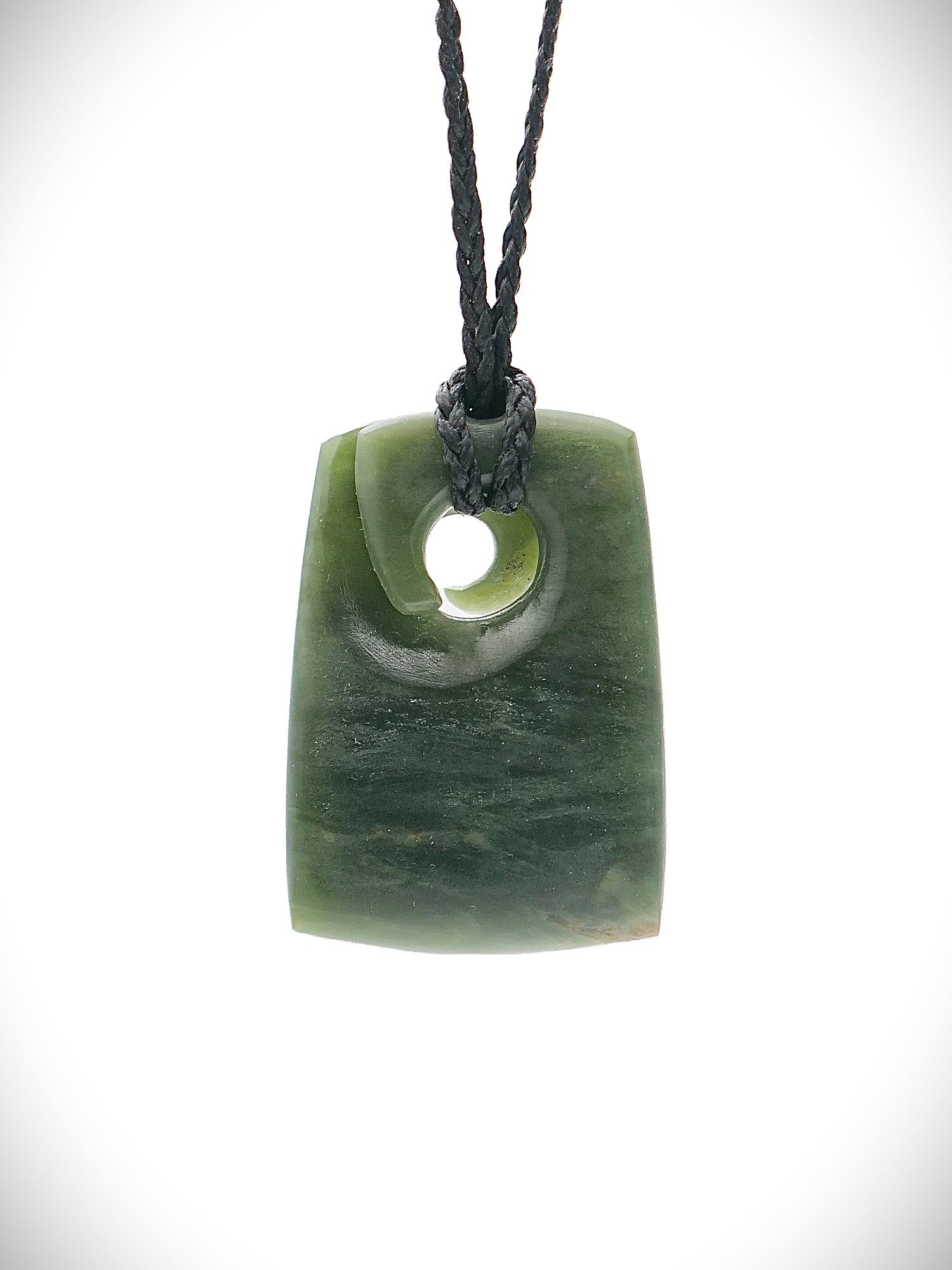Moko Pounamu Toki with Koru NZ Genuine Kawakawa Greenstone - Mauriora