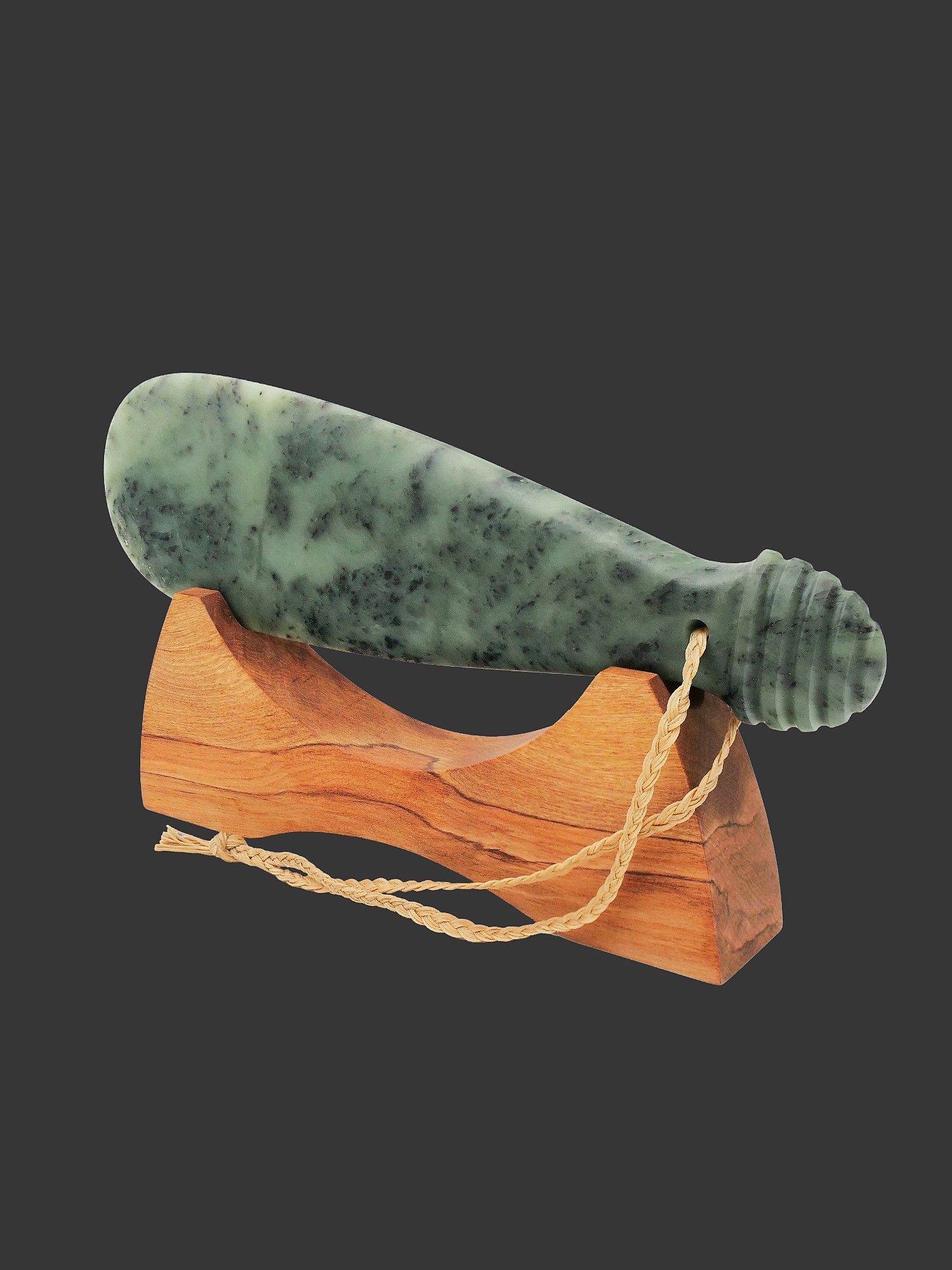 Moko Pounamu Mere NZ Genuine Hapopo Pounamu - Takatu