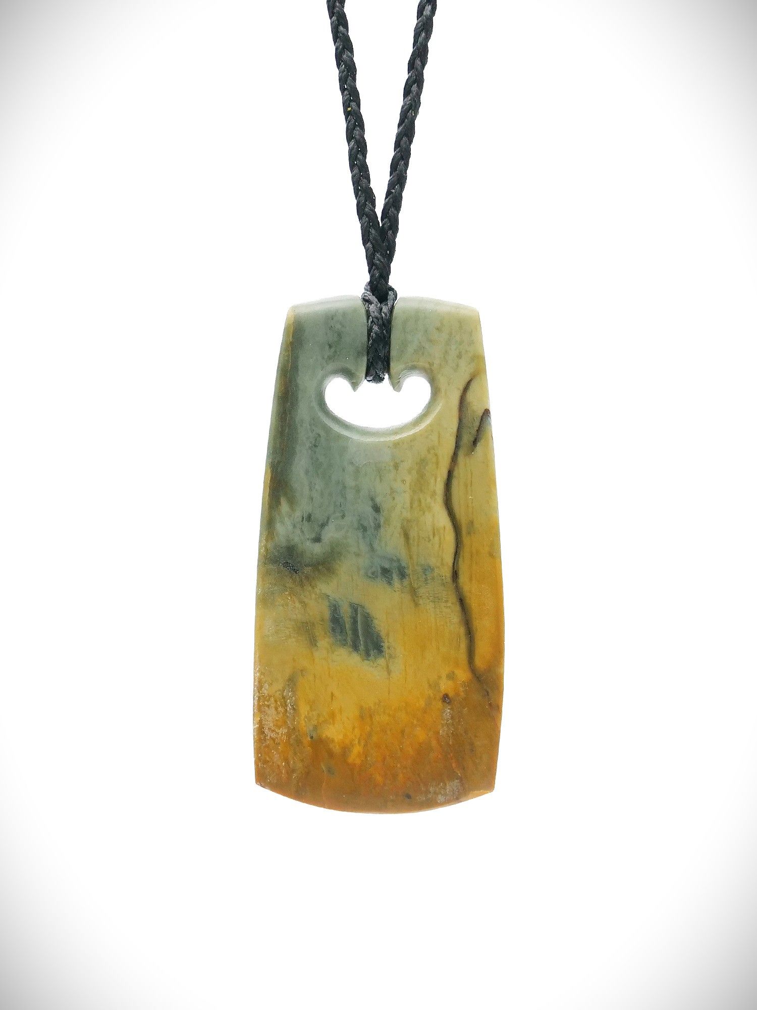 Moko Pounamu Toki Genuine NZ Inanga Flower Greenstone - Kimi