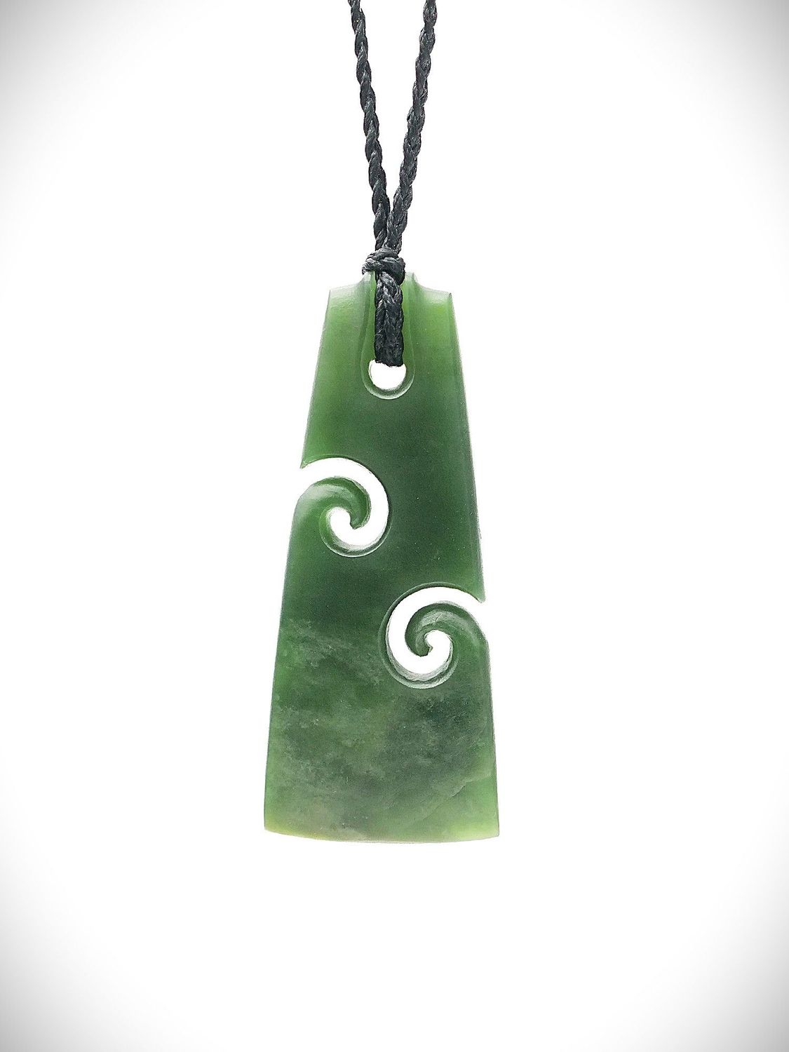 Moko Pounamu Toki with Koru NZ Genuine Kawakawa Greenstone - Mataaho Moko Pounamu Toki with Koru NZ Genuine Kawakawa Greenstone - Mataaho