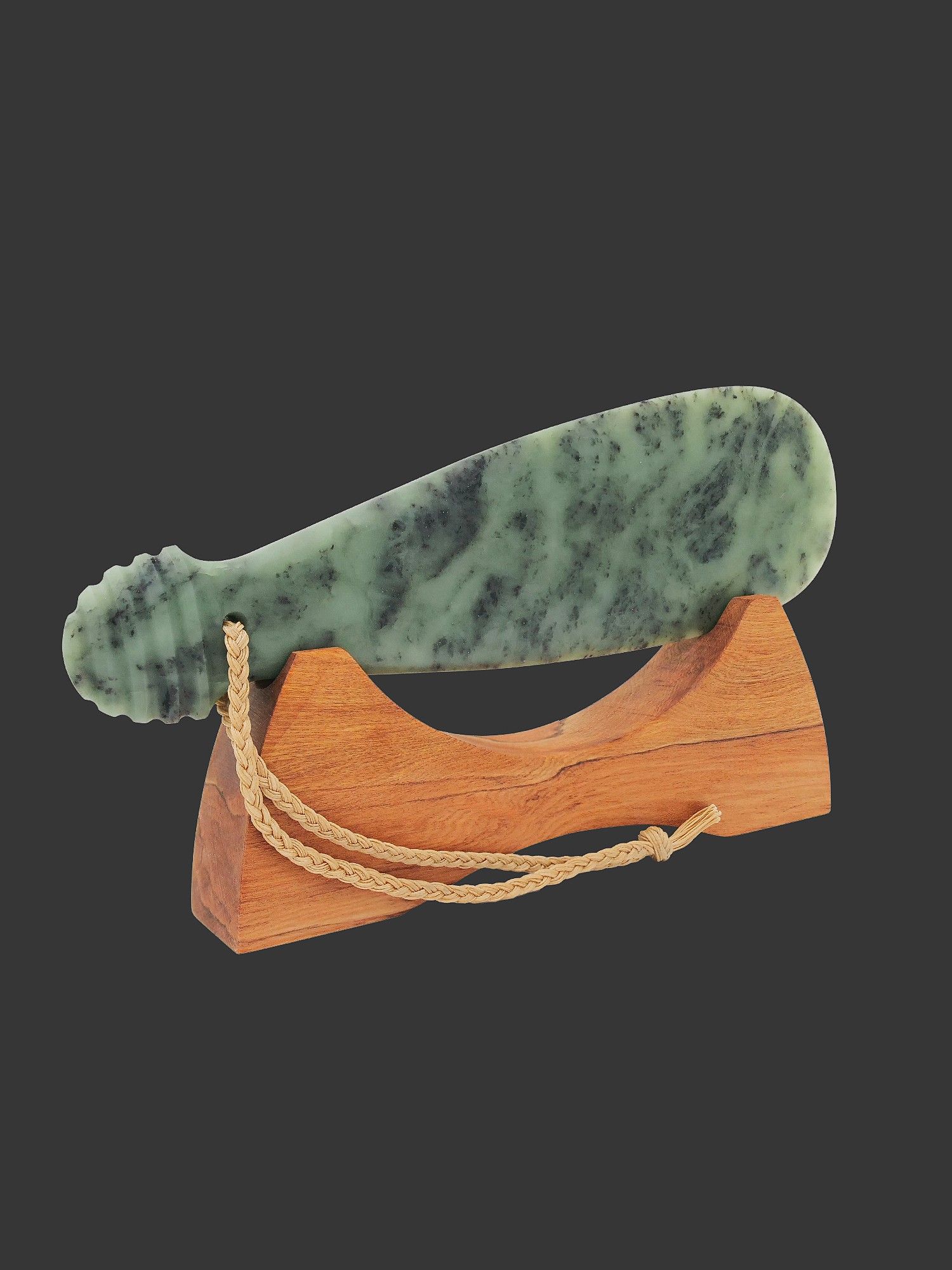 Moko Pounamu Mere NZ Genuine Hapopo Pounamu - Motutara