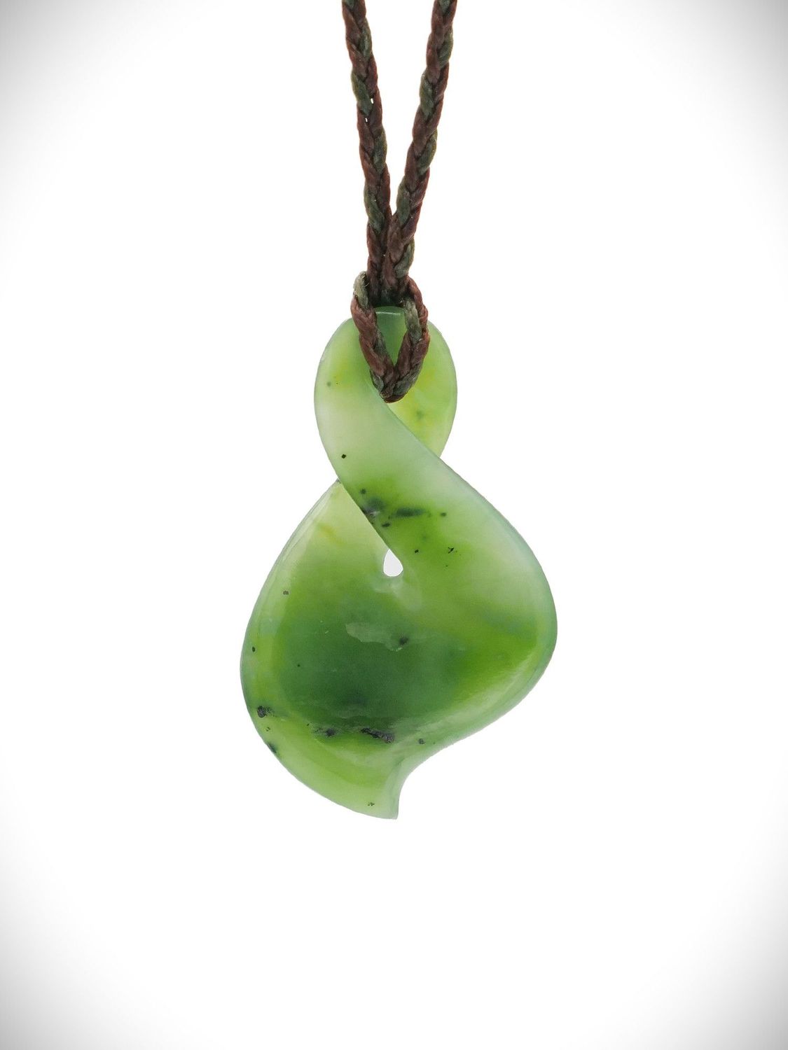 Moko Pounamu Pikorua (Twist) Genuine NZ Kahurangi Greenstone - Heke Moko Pounamu Pikorua (Twist) Genuine NZ Kahurangi Greenstone - Heke
