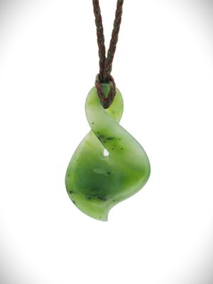 Moko Pounamu Pikorua (Twist) Genuine NZ Kahurangi Greenstone - Heke