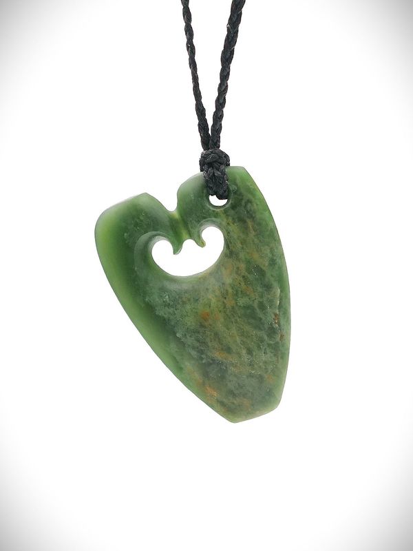 Moko Pounamu Genuine NZ Kawakawa Greenstone - Hokianga