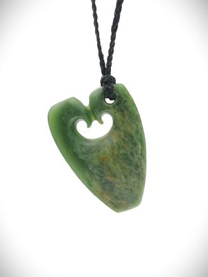 Moko Pounamu Genuine NZ Kawakawa Greenstone - Hokianga