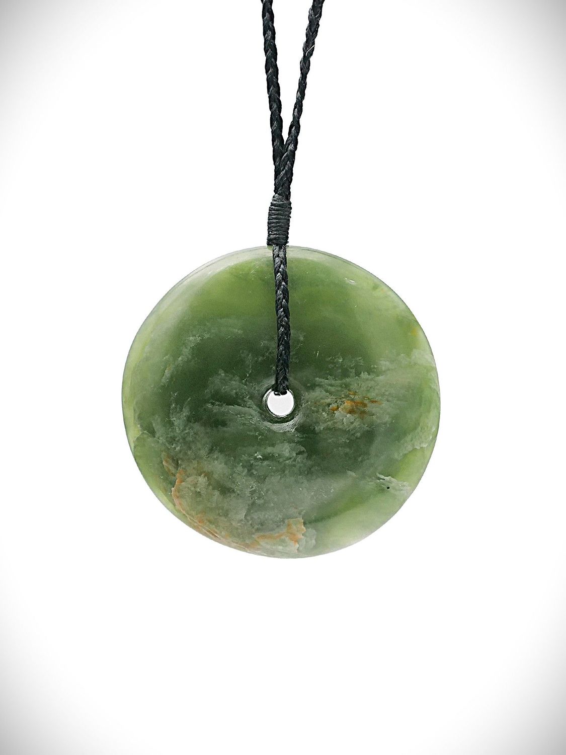 Moko Pounamu Porohita (Disc) NZ Genuine Kahotea Greenstone - Ohaeawai