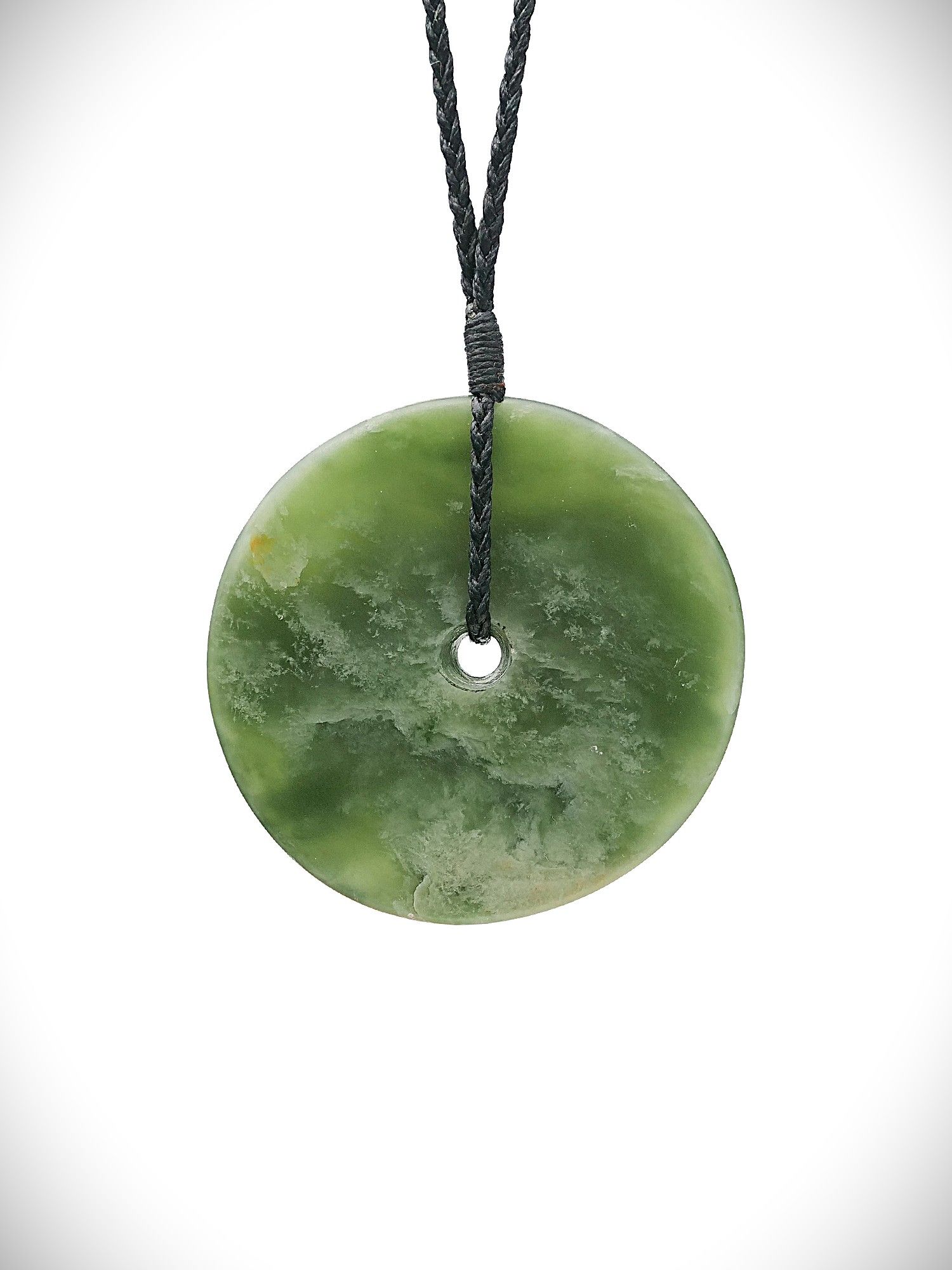 Moko Pounamu Porohita (Disc) NZ Genuine Kahotea Greenstone - Ohaeawai