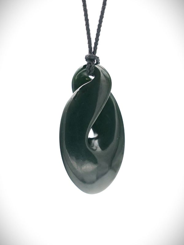 Moko Pounamu Pikorua NZ Genuine Kawakawa Greenstone -Ngatoto